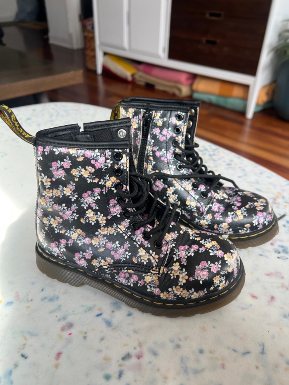 Toddler Floral Doc Martens Delaney size US 11